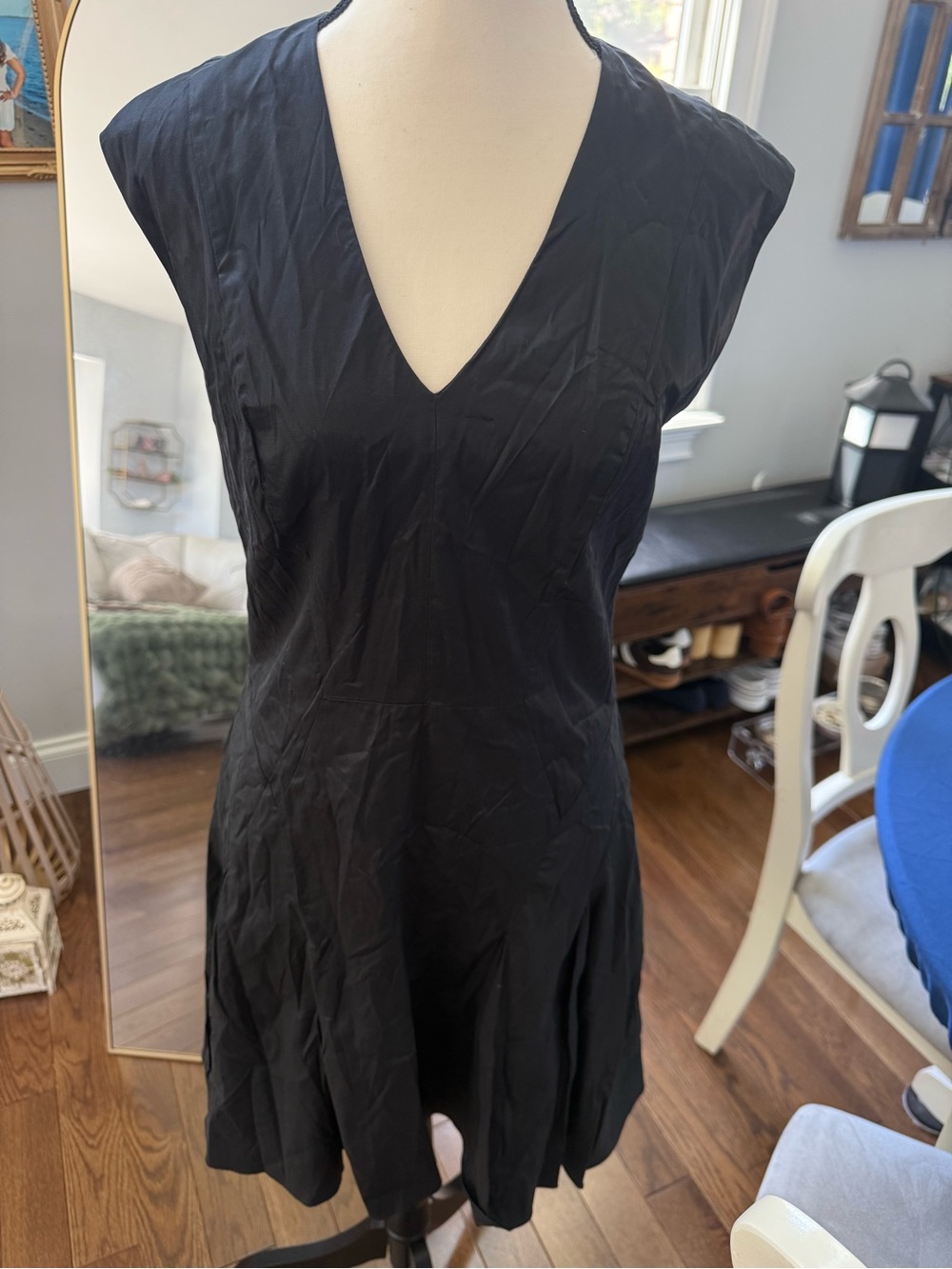 Rebecca Taylor Black lined v neck  Dress size 8